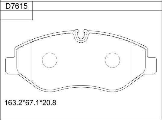 Asimco KD7615 - Bremžu uzliku kompl., Disku bremzes autodraugiem.lv