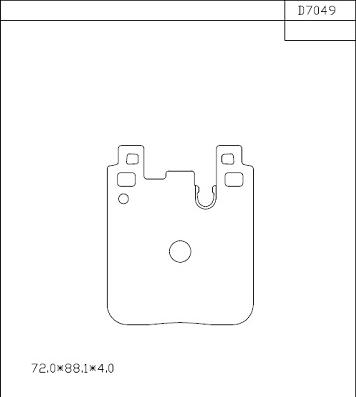 Asimco KD7049 - Bremžu uzliku kompl., Disku bremzes autodraugiem.lv