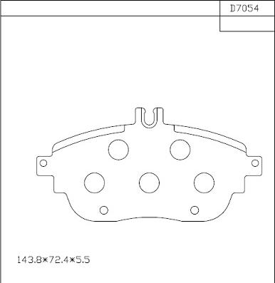 Asimco KD7054 - Bremžu uzliku kompl., Disku bremzes autodraugiem.lv