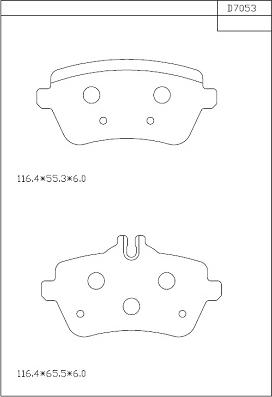 Asimco KD7053 - Bremžu uzliku kompl., Disku bremzes autodraugiem.lv