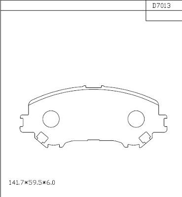 Asimco KD7013 - Bremžu uzliku kompl., Disku bremzes autodraugiem.lv