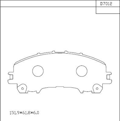 Asimco KD7012 - Bremžu uzliku kompl., Disku bremzes autodraugiem.lv