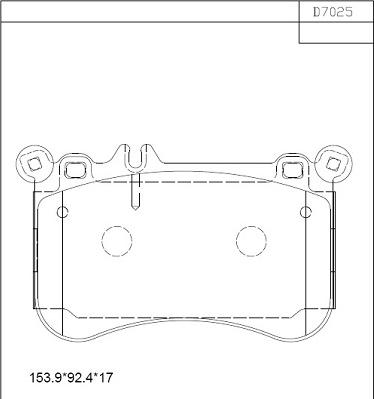 Asimco KD7025 - Bremžu uzliku kompl., Disku bremzes autodraugiem.lv