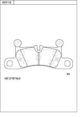 Asimco KD7112 - Bremžu uzliku kompl., Disku bremzes autodraugiem.lv