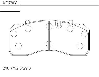 Asimco KD7808 - Bremžu uzliku kompl., Disku bremzes autodraugiem.lv