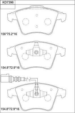 Automotor France ABP0112 - Bremžu uzliku kompl., Disku bremzes autodraugiem.lv