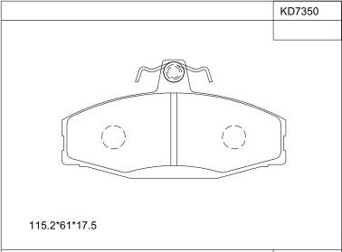 Asimco KD7350 - Bremžu uzliku kompl., Disku bremzes autodraugiem.lv