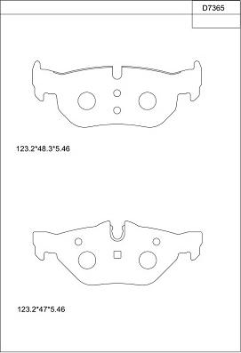 Asimco KD7365 - Bremžu uzliku kompl., Disku bremzes autodraugiem.lv