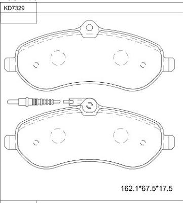 Asimco KD7329 - Bremžu uzliku kompl., Disku bremzes autodraugiem.lv