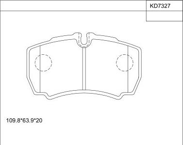 Asimco KD7327 - Bremžu uzliku kompl., Disku bremzes autodraugiem.lv