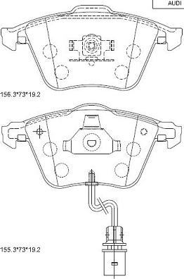 Asimco KD7798 - Bremžu uzliku kompl., Disku bremzes autodraugiem.lv