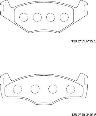 Asimco KD7756 - Bremžu uzliku kompl., Disku bremzes autodraugiem.lv