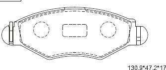 Asimco KD7751 - Bremžu uzliku kompl., Disku bremzes autodraugiem.lv