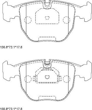 Asimco KD7761 - Bremžu uzliku kompl., Disku bremzes autodraugiem.lv