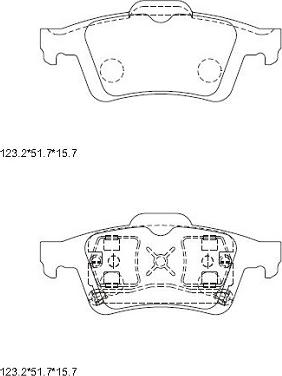 Asimco KD7781 - Bremžu uzliku kompl., Disku bremzes autodraugiem.lv