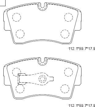 Asimco KD7730 - Bremžu uzliku kompl., Disku bremzes autodraugiem.lv