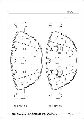 Asimco KD77216 - Bremžu uzliku kompl., Disku bremzes autodraugiem.lv