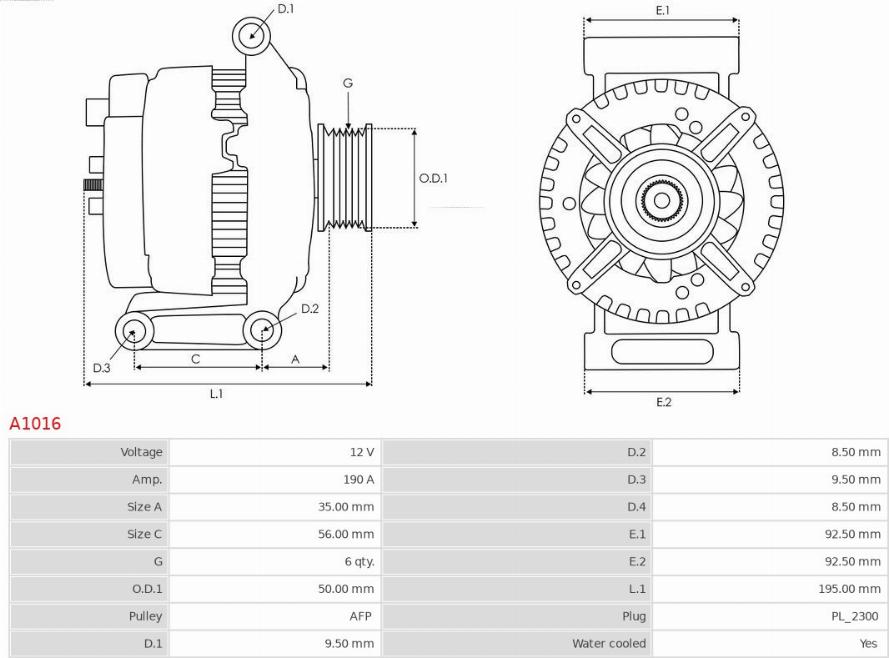 AS-PL A1016 - Ģenerators autodraugiem.lv