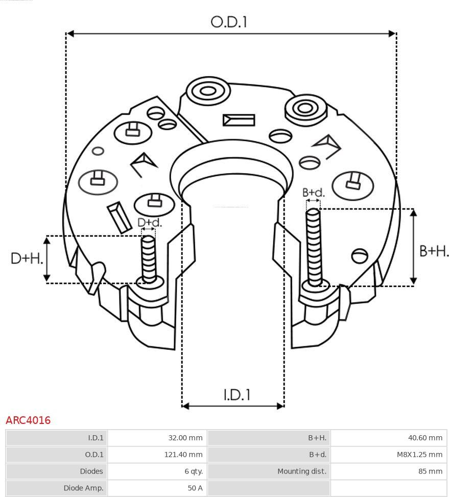 AS-PL ARC4016 - Taisngriezis, Ģenerators autodraugiem.lv