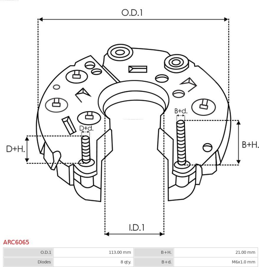 AS-PL ARC6065 - Taisngriezis, Ģenerators autodraugiem.lv
