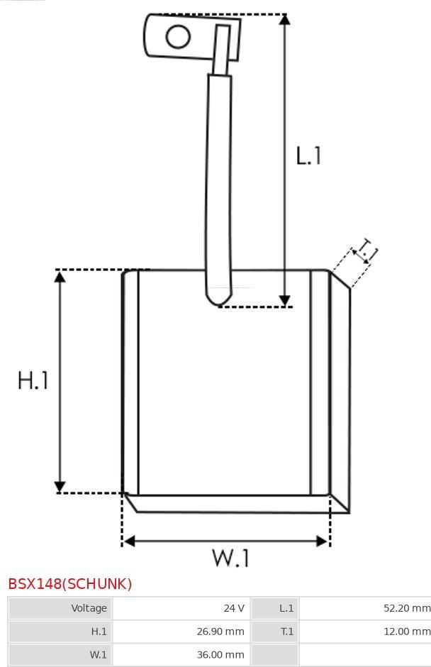 AS-PL BSX148(SCHUNK) - Ogļu sukas, Starteris autodraugiem.lv