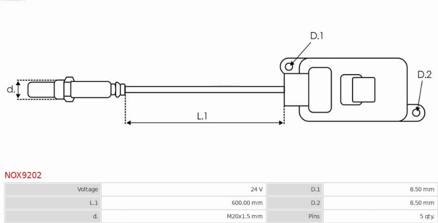 AS-PL NOX9202 - NOx devējs, Karbamīda iesmidzināšana autodraugiem.lv