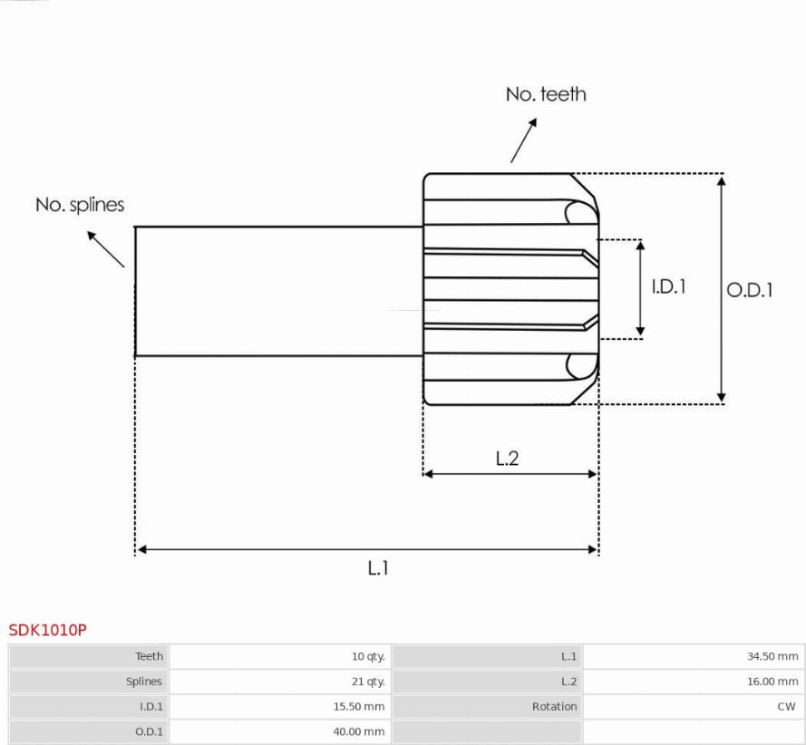 AS-PL SDK1010P - Zobrats, Starteris autodraugiem.lv