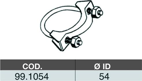ASSO 99.1054 - Savienojošie elementi, Izplūdes gāzu sistēma autodraugiem.lv