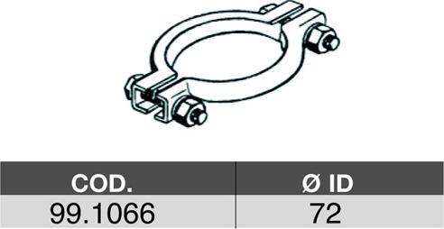 ASSO 99.1066 - Savienojošie elementi, Izplūdes gāzu sistēma autodraugiem.lv