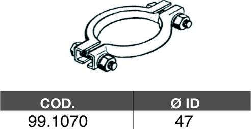 ASSO 99.1070 - Savienojošie elementi, Izplūdes gāzu sistēma autodraugiem.lv