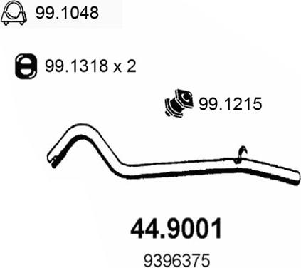 ASSO 44.9001 - Izplūdes caurule autodraugiem.lv