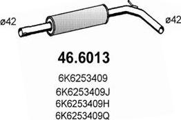 ASSO 46.6013 - Средний глушитель выхлопных газов autodraugiem.lv
