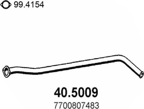 ASSO 40.5009 - Izplūdes caurule autodraugiem.lv