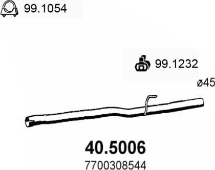 ASSO 40.5006 - Izplūdes caurule autodraugiem.lv