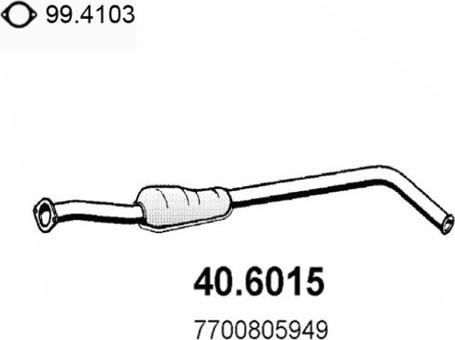 ASSO 40.6015 - Vidējais izpl. gāzu trokšņa slāpētājs autodraugiem.lv