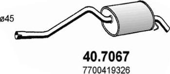 ASSO 40.7067 - Izplūdes gāzu trokšņa slāpētājs (pēdējais) autodraugiem.lv