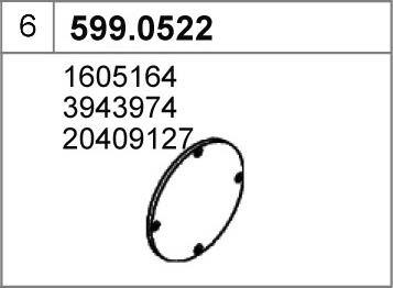 ASSO 599.0522 - Montāžas komplekts, Trokšņa slāpētājs autodraugiem.lv