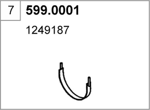 ASSO 599.0001 - Montāžas komplekts, Trokšņa slāpētājs autodraugiem.lv