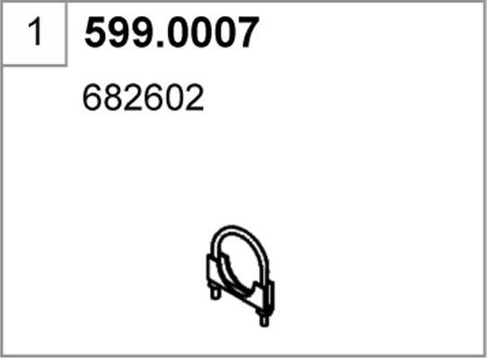 ASSO 599.0007 - Montāžas komplekts, Trokšņa slāpētājs autodraugiem.lv