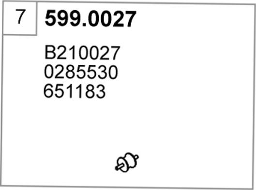 ASSO 599.0027 - Montāžas komplekts, Trokšņa slāpētājs autodraugiem.lv