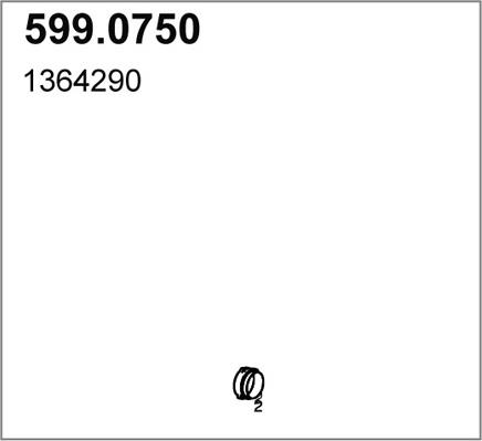 ASSO 599.0750 - Montāžas komplekts, Trokšņa slāpētājs autodraugiem.lv