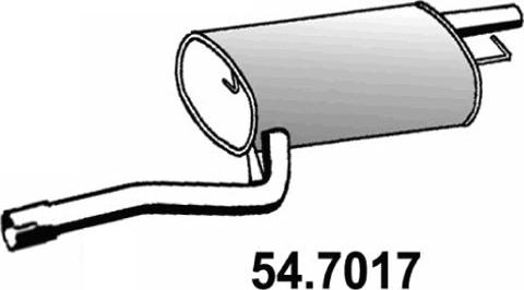 ASSO 54.7017 - Izplūdes gāzu trokšņa slāpētājs (pēdējais) autodraugiem.lv