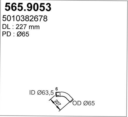ASSO 565.9053 - Izplūdes caurule autodraugiem.lv