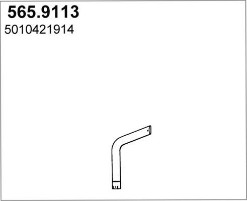 ASSO 565.9113 - Izplūdes caurule autodraugiem.lv