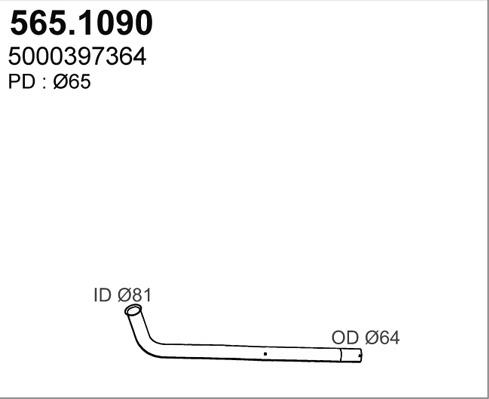 ASSO 565.1090 - Izplūdes caurule autodraugiem.lv