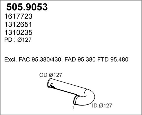 ASSO 505.9053 - Izplūdes caurule autodraugiem.lv