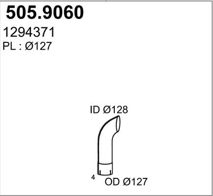 ASSO 505.9060 - Izplūdes caurule autodraugiem.lv