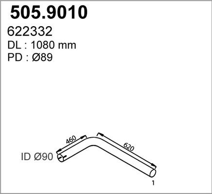 ASSO 505.9010 - Izplūdes caurule autodraugiem.lv