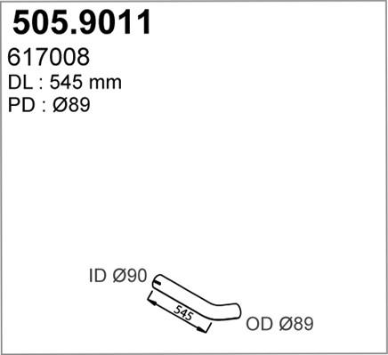 ASSO 505.9011 - Izplūdes caurule autodraugiem.lv