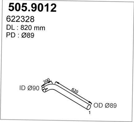 ASSO 505.9012 - Izplūdes caurule autodraugiem.lv